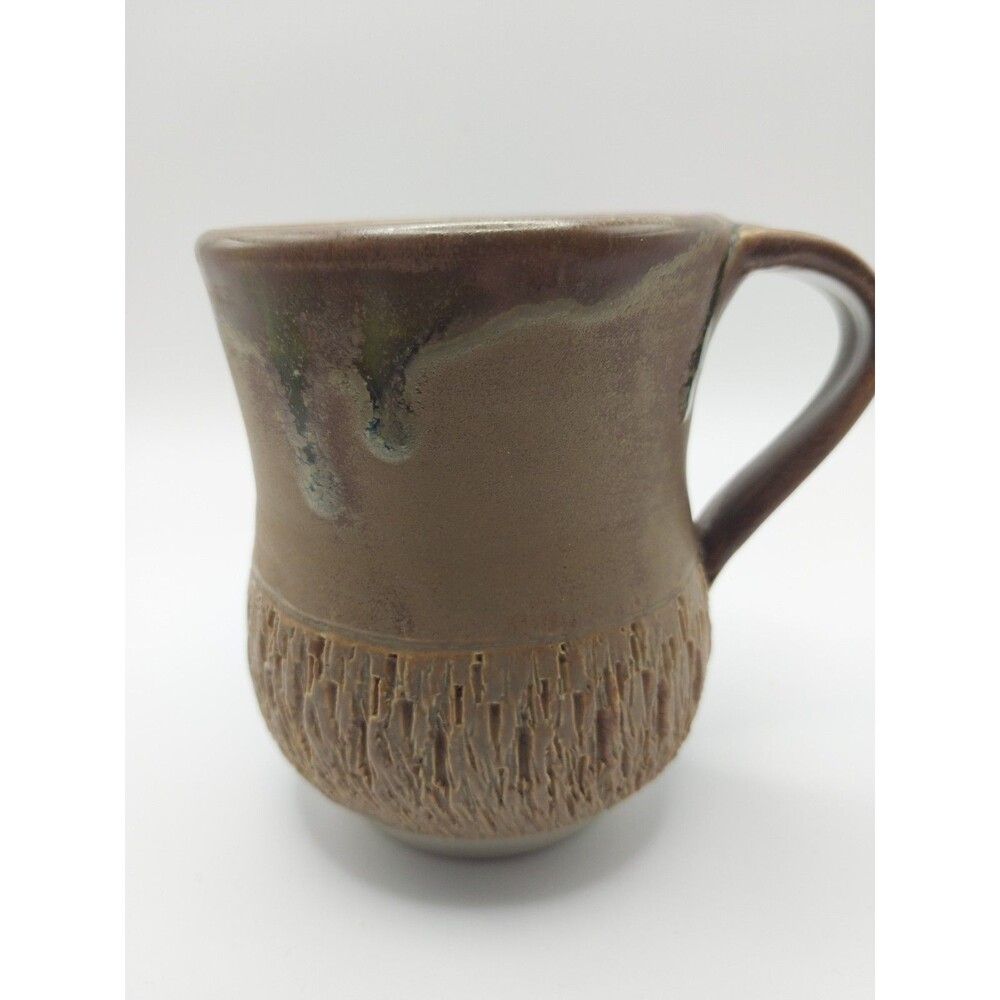 Handmade Pottery Mug - Modern Two-Tone Glaze Artisan Ceramic Coffee Cup